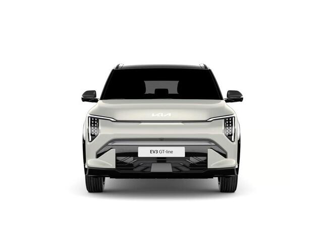 KIA EV3 GT-PlusLine 81.4 kWh | Actieprijs* | Navi. | Clima. | Adapt. Cruise. | Stoel&Stuur Verwarming | Glazen Kanteldak | Harman Kardon | Vegan Lederen Stoelbekleding 'GT-Line | Slimme Parkeerassistentie | Dodehoekcamera