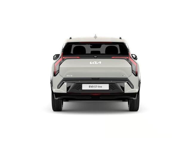 KIA EV3 GT-PlusLine 81.4 kWh | Actieprijs* | Navi. | Clima. | Adapt. Cruise. | Stoel&Stuur Verwarming | Glazen Kanteldak | Harman Kardon | Vegan Lederen Stoelbekleding 'GT-Line | Slimme Parkeerassistentie | Dodehoekcamera
