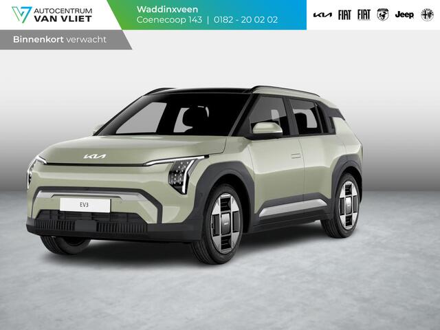 KIA EV3 Plus Advanced 81.4 kWh | Actieprijs* | Navi. | Clima. | Adapt. Cruise. | Dodehoekassistentie | Stoel&Stuur Verwarming | Glazen Kanteldak | Vegan Lederen Stoelbekleding | Harman Kardon