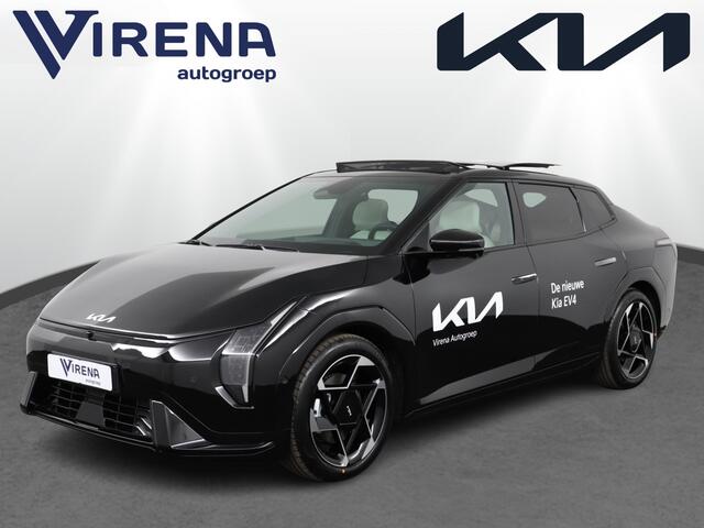 KIA EV4 Fastback GT-PlusLine 81.4 kWh - Stoelverwarming/ventilatie - Glazen Schuif-/kanteldak - Elektrisch verstelbare voorstoelen - Dodehoekcamera - Head-up display - Fabrieksgarantie tot 09-2032