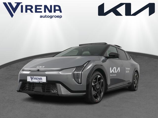 KIA EV4 Fastback GT-PlusLine 81.4 kWh - *DEMO* - Head-up Display - 360 Camera - Stoelverwarming/ventilatie - Glazen Schuif-/kanteldak - Elektrisch verstelbare voorstoelen - Dodehoekcamera - Fabrieksgarantie tot 2032 Direct leverbaar!