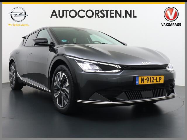 KIA EV6 Plus 77.4kWh Leer Long Range 19" Apple Carplay Trekhaak Android Meridian-HiFi Adap. Cruise Camera Navi Ecc Elek.Verst.Stoelen+Verwarmd+Geventileerd Bank+Stuur-Verwarmd Keyless DAB PDC Elek.Achterklep Led Regen-Lichtsensor Verkeersbord detectie Connected S
