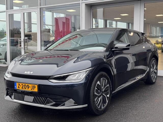 KIA EV6 Plus 77.4 kWh Trekhaak 13-polig, stoel ventilatie, stuur- & stoelverwarming, achterbank verwarmd, parkeersensoren, adaptieve cruise control, navigatie Apple CarPlay/Android Auto