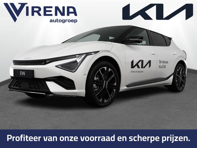 KIA EV6 GT-Line 84 kWh - *DEMO* - Direct leverbaar - Facelift - LED - Stoel-/stuurverwarming - Panorama dak - Fabrieksgarantie tot 09-2031