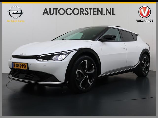 KIA EV6 Plus Advanced 77.4 kWh Leer Schuif-kanteldak Camera Adap.Cruise Warmtepomp V2L Elektr.-Stoel-Massage+Ventilatie+Verwarmd+Memory Apple Carplay Android Auto Navi Ecc Stuur+Stoelverwarming Matrix-LED Meridian-Audio PDC-a+v SOH 100% DAB Elek.Achterklep Lmv 20