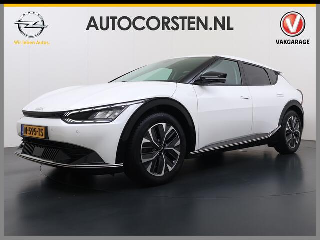KIA EV6 Plus Long Range 77.4kWh Trekhaak Warmtepomp Leder+Ventilatie+Verwarming Camera Adap.Cruise Meridian®-Audio Stuur+Achterbankverwarming Elek.Stoelen+Memory Navi Ecc SOH 100% Elek.Achterklep Apple Carplay Android Auto Privacy Glas Pdc Lmv Led DAB 1.600KG Tre