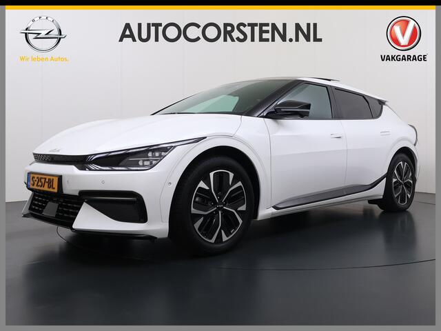 KIA EV6 GT-Line 77.4kWh Warmtepomp Trekhaak Panoramadak Head-Up Display Meridian®-Audio Stoelkoeling+Verwarming Elek.Stoelen+Memory 360°Camera Stuurverwarming Elek.Achterklep Pdc SOH 94% Apple Carplay Android Auto Privacy Glas Lmv Led DAB Isofix Draadloze lader D
