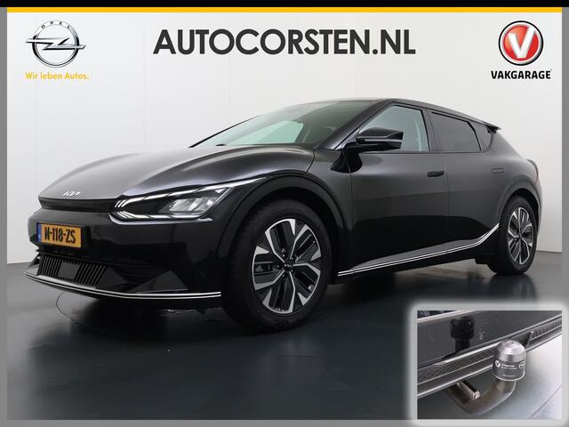 KIA EV6 Plus 77.4kWh SOH 100% Trekhaak Adap.Cruise Warmtepomp Leder+Ventilatie+Verwarming Meridian®-Surround Verwarmd Stuur+Achterbank Navi Camera's Android Auto Apple Carplay Pdc Stoel-Memory Elek.Achterklep Privacy Glas USB Bluetooth DAB ESP Lane Assist 1.600KG