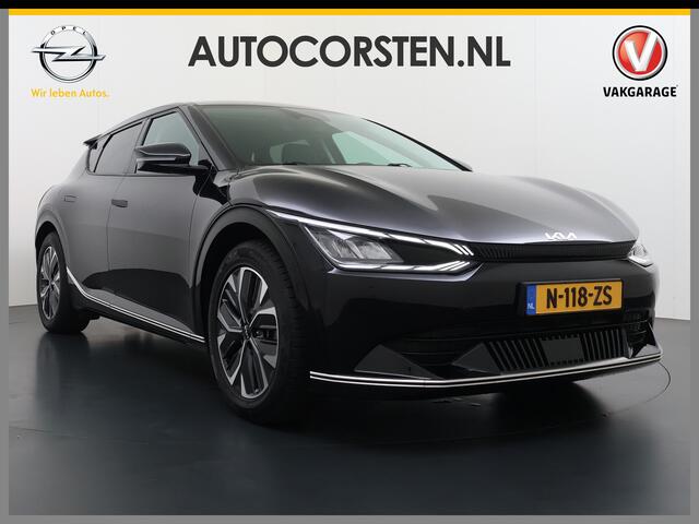 KIA EV6 Plus 77.4kWh SOH 100% Trekhaak Adap.Cruise Warmtepomp Leder+Ventilatie+Verwarming Meridian®-Surround Verwarmd Stuur+Achterbank Navi Camera's Android Auto Apple Carplay Pdc Stoel-Memory Elek.Achterklep Privacy Glas USB Bluetooth DAB ESP Lane Assist 1.600KG
