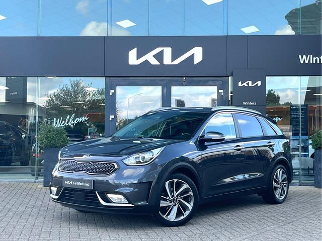 KIA Niro 1.6i-16V Hybrid Executive DCT6/Autom. ECC Cr.Control-Adapt. Navi+Camera BT+USB Leder+Verw.+Koeling 18"LMV Trekhaak Tot 10Jr. Kia-Garantie