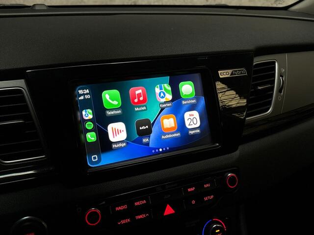 KIA Niro 1.6 GDi Hybrid ExecutiveLine Automaat (APPLE CARPLAY, NAVIGATIE, STUUR/STOELVERWARMING, LEDER, CAMERA, SPORTSTOELEN, GETINT GLAS, KEYLESS, NIEUWSTAAT)