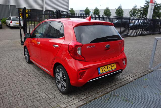 KIA PICANTO 1.0 T-GDI GT-Line NAVIGATIE/CLIMATRONIC-AIRCO/BLEUTOTH/CRUISE CONTROL/L.M. VELGEN/STOEL&STUURVERWARMING/LEDER/PARKEERSENSOREN ACHTER MET CAMERA.