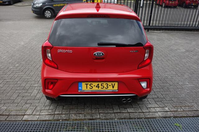 KIA PICANTO 1.0 T-GDI GT-Line NAVIGATIE/CLIMATRONIC-AIRCO/BLEUTOTH/CRUISE CONTROL/L.M. VELGEN/STOEL&STUURVERWARMING/LEDER/PARKEERSENSOREN ACHTER MET CAMERA.