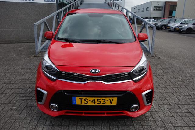 KIA PICANTO 1.0 T-GDI GT-Line NAVIGATIE/CLIMATRONIC-AIRCO/BLEUTOTH/CRUISE CONTROL/L.M. VELGEN/STOEL&STUURVERWARMING/LEDER/PARKEERSENSOREN ACHTER MET CAMERA.