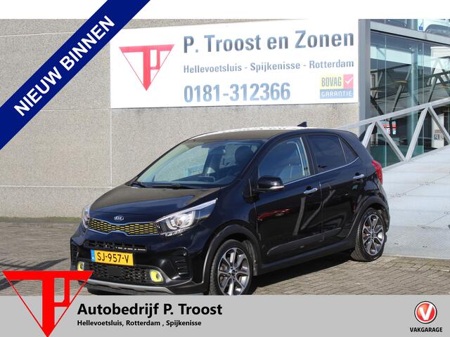 KIA PICANTO 1.0 T-GDI X-Line Dealeronderhouden/1ste Eigenaar/Navigatie/Achteruitrijcamera/Apple carplay/Bluetooth/Stoelverwarming/Stuurverwarming/Climate control/Keyless/Elektrische ramen/Elektrisch verstelbare spiegels/Lichtmetalen velgen/LED.