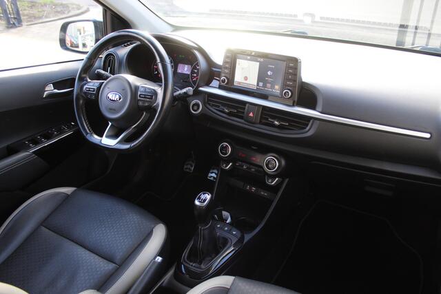 KIA PICANTO 1.0 T-GDI X-Line Dealeronderhouden/1ste Eigenaar/Navigatie/Achteruitrijcamera/Apple carplay/Bluetooth/Stoelverwarming/Stuurverwarming/Climate control/Keyless/Elektrische ramen/Elektrisch verstelbare spiegels/Lichtmetalen velgen/LED.