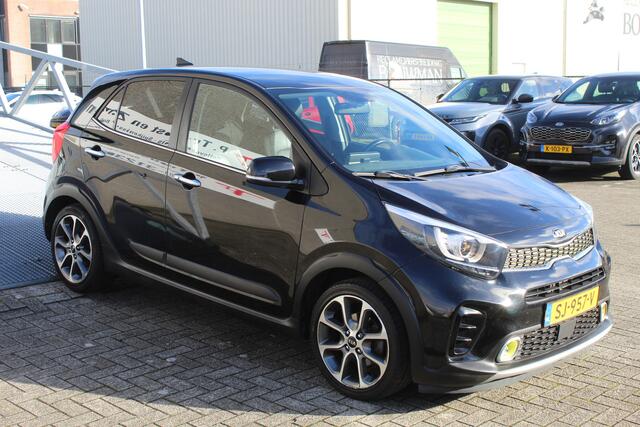 KIA PICANTO 1.0 T-GDI X-Line Dealeronderhouden/1ste Eigenaar/Navigatie/Achteruitrijcamera/Apple carplay/Bluetooth/Stoelverwarming/Stuurverwarming/Climate control/Keyless/Elektrische ramen/Elektrisch verstelbare spiegels/Lichtmetalen velgen/LED.