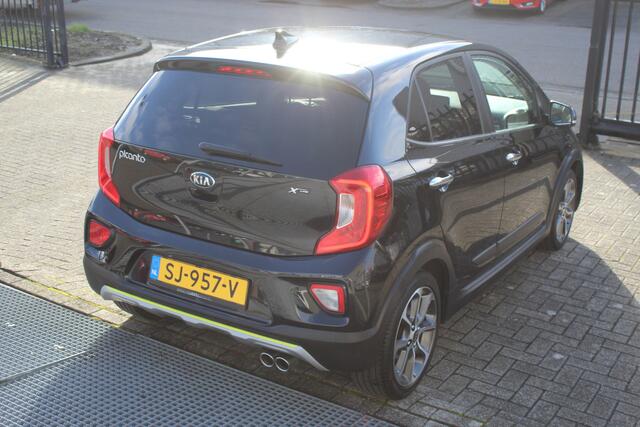 KIA PICANTO 1.0 T-GDI X-Line Dealeronderhouden/1ste Eigenaar/Navigatie/Achteruitrijcamera/Apple carplay/Bluetooth/Stoelverwarming/Stuurverwarming/Climate control/Keyless/Elektrische ramen/Elektrisch verstelbare spiegels/Lichtmetalen velgen/LED.