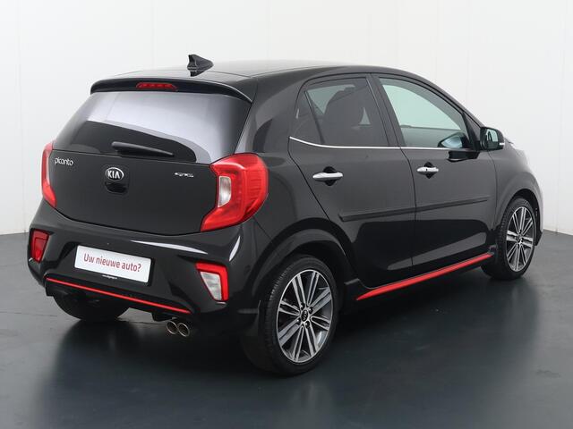 KIA PICANTO 1.2 CVVT GT-Line | 84 PK | Achteruitrijcamera | Cruise Control | Voorstoelen verwarmd | Navigatiesysteem | Volleder | Multifunctioneel stuurwiel | Automatische verlichting | DAB | Bluetooth | Automatische airco | Elektr. bedienbare & inklapbare spiegels |