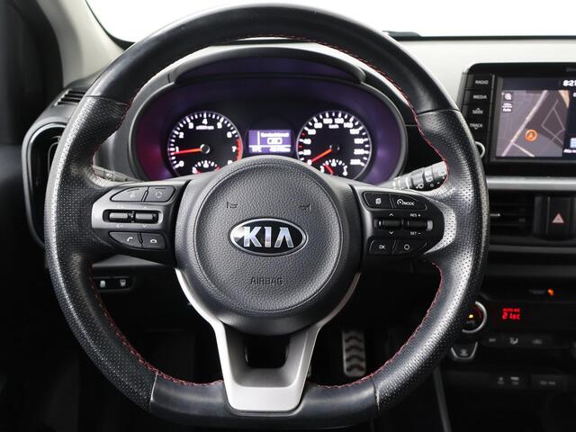 KIA PICANTO 1.2 CVVT GT-Line | 84 PK | Achteruitrijcamera | Cruise Control | Voorstoelen verwarmd | Navigatiesysteem | Volleder | Multifunctioneel stuurwiel | Automatische verlichting | DAB | Bluetooth | Automatische airco | Elektr. bedienbare & inklapbare spiegels |