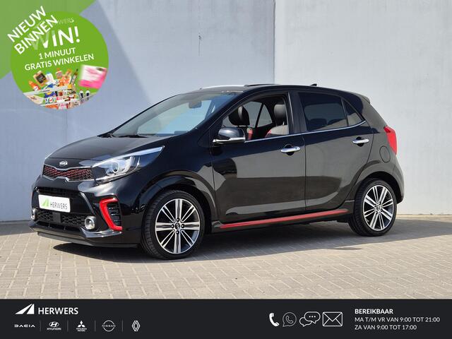 KIA PICANTO 1.0 T-GDI GT-Line Handgeschakeld / Glazen schuif- en kanteldak / Stuur-, en Stoelverwarming / Cruise control / Keyless Entry/Start / Apple Carplay Android Auto / Draadloze telefoon lader /