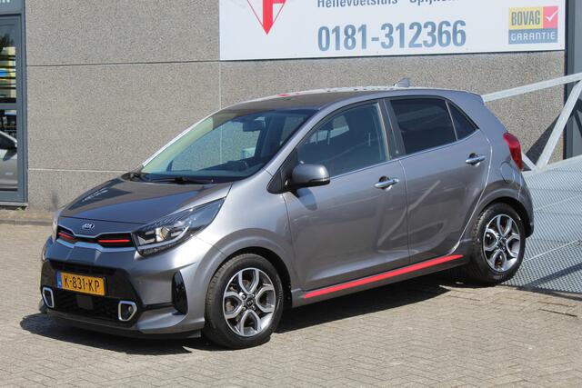 KIA PICANTO 1.0 DPi GT-Line Navigatie/Achteruitrijcamera/Apple carplay/Climate control/Cruise control/Keyless/LED koplampen/DAB/Multifunctioneel stuurwiel/Spraakbediening/15'' Lichtmetalen velgen/Elektrisch inklapbare spiegels.
