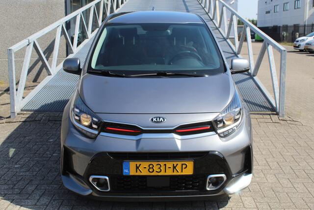 KIA PICANTO 1.0 DPi GT-Line Navigatie/Achteruitrijcamera/Apple carplay/Climate control/Cruise control/Keyless/LED koplampen/DAB/Multifunctioneel stuurwiel/Spraakbediening/15'' Lichtmetalen velgen/Elektrisch inklapbare spiegels.