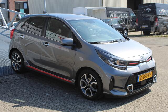KIA PICANTO 1.0 DPi GT-Line Navigatie/Achteruitrijcamera/Apple carplay/Climate control/Cruise control/Keyless/LED koplampen/DAB/Multifunctioneel stuurwiel/Spraakbediening/15'' Lichtmetalen velgen/Elektrisch inklapbare spiegels.