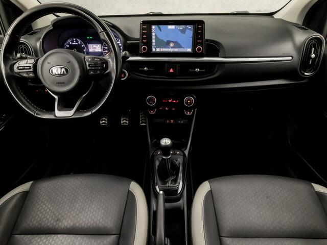 KIA PICANTO 1.2 CVVT X-Line (APPLE CARPLAY, GROOT NAVI, LEDER, CAMERA, STOELVERWARMING, GETINT GLAS, SPORTSTOELEN, XENON, NIEUWE APK, NIEUWSTAAT)