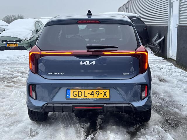 KIA PICANTO 1.0 DPI GT-Line Unieke auto! Schuif/kanteldak, Lederen bekleding, Dodehoekdetectie, Stoel- & Stuurwiel verwarmd, LMV, 1e eign.