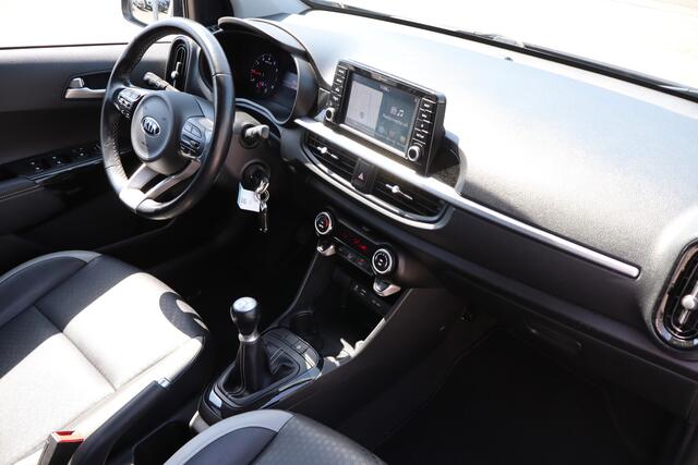 KIA PICANTO 1.0 CVVT Design Edition Achteruitrijcamera/Cruise control/Climate control/Lederen bekleding/Navigatie/Elektrisch inklapbare spiegels/Licht metalen velgen/Led dagrijverlichting