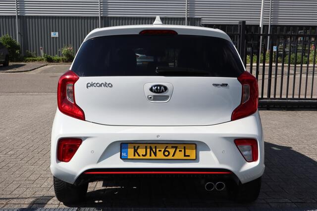 KIA PICANTO 1.2 CVVT GT Line Automaat! Dealer onderhouden/Stoelverwarming/Stuurverwarming/Achteruitrijcamera/Apple carplay/Keyless/Parkeersensoren/Cruise control/Climate control/Navigatie/Bluetooth/Licht metalen velgen