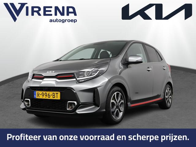 KIA PICANTO 1.0 DPi GT-Line - Fietsendragerhaak - Climate Control - Apple Carplay / Android Auto - Lederen bekleding - Fabrieksgarantie tot 07-2029