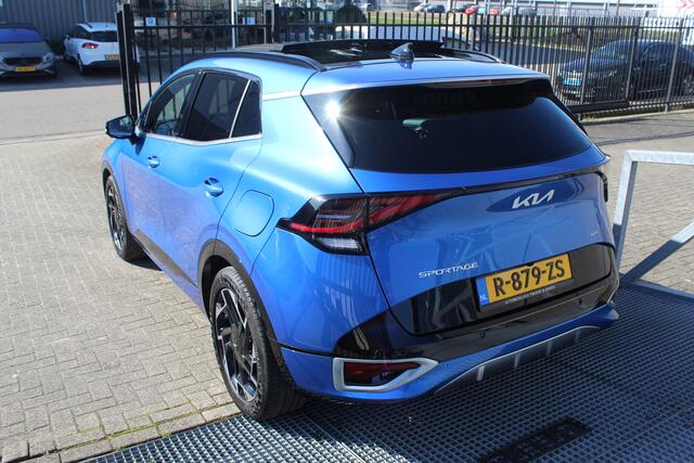 KIA SPORTAGE 1.6 T-GDi Hybrid AWD GT-PlusLine 10 jaar garantie! Dealeronderhouden! Panoramadak/360 Camera/Sfeerverlichting/Best. stoel met geheugen/Adaptive cruise control/Keyless/Apple carplay/Stoel en stuurverwarming/Navigatie/Draadloze tel. lader/Lane assist
