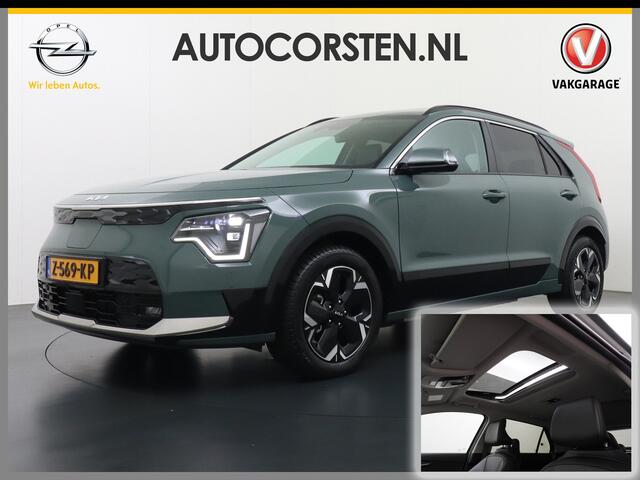 KIA e-Niro EV 64,8 kWh 218 pk Full-Options Executive Leer+Elektr.+Geheug. Adap.Cruise Schuif/Kanteldak HUD Camera Apple Carplay Android Auto Harman&Kardon®-Audio Navi 3d-Digi-Dash.Ecc Pdc Stoelverwarming/ventilatie/koeling Stuur+Achterbankverwarming 3 fase 11kw thui