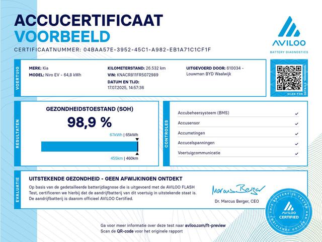 KIA e-Niro EV DynamicLine 64.8 kWh | SOH 98,9% | Origineel NL! | NAP! | BTW Verrekenbaar | Nederlandse Auto | NAP |
