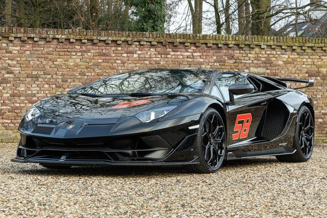 Lamborghini AVENTADOR SVJ Roadster "Ad Personam" Exclusive: from the first owner and delivery mileage, SVJ - also known as "SuperVeloce Jota" (track and performance superiority), Executed in Nero Alecta over Nero Cosmus, "Ad Personam" - Not the standard Aventador SVJ, German