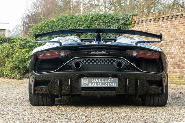 Lamborghini AVENTADOR SVJ Roadster "Ad Personam" Exclusive: from the first owner and delivery mileage, SVJ - also known as "SuperVeloce Jota" (track and performance superiority), Executed in Nero Alecta over Nero Cosmus, "Ad Personam" - Not the standard Aventador SVJ, German