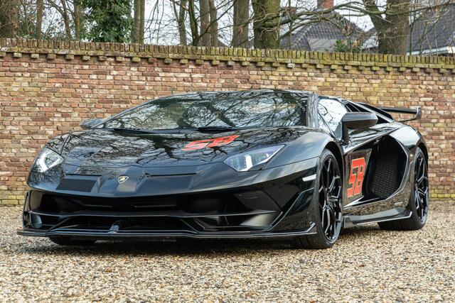 Lamborghini AVENTADOR SVJ Roadster "Ad Personam" Exclusive: from the first owner and delivery mileage, SVJ - also known as "SuperVeloce Jota" (track and performance superiority), Executed in Nero Alecta over Nero Cosmus, "Ad Personam" - Not the standard Aventador SVJ, German