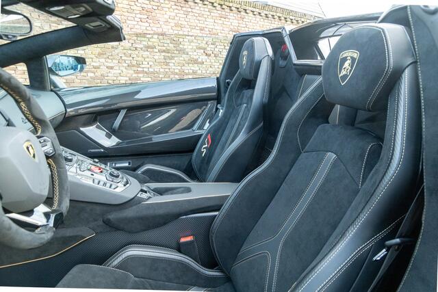 Lamborghini AVENTADOR SVJ Roadster "Ad Personam" Exclusive: from the first owner and delivery mileage, SVJ - also known as "SuperVeloce Jota" (track and performance superiority), Executed in Nero Alecta over Nero Cosmus, "Ad Personam" - Not the standard Aventador SVJ, German