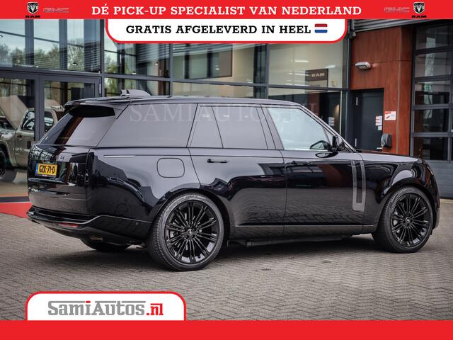 Land Rover RANGE ROVER P550e | NIGHT | GARANTIE TOT 14-03-2029 | HEAD-UP | ACHTERAS BESTURING | SOFT CLOSE | PHEV | 23 INCH VELGEN | PANORAMADAK | STUURVERWARMING | STOEL KOELING | Fabrieksgarantie tot 14-03-2029 - Geniet van gemoedsrust met uitgebreide dekking tot deze datum. 