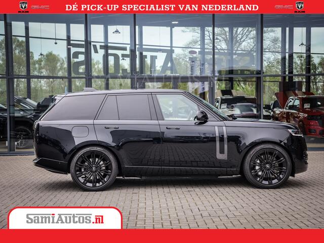 Land Rover RANGE ROVER P550e | NIGHT | GARANTIE TOT 14-03-2029 | HEAD-UP | ACHTERAS BESTURING | SOFT CLOSE | PHEV | 23 INCH VELGEN | PANORAMADAK | STUURVERWARMING | STOEL KOELING | Fabrieksgarantie tot 14-03-2029 - Geniet van gemoedsrust met uitgebreide dekking tot deze datum. 