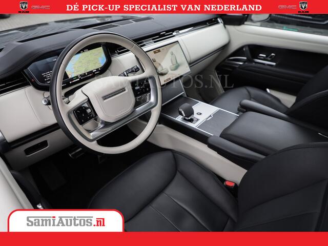 Land Rover RANGE ROVER P550e | NIGHT | GARANTIE TOT 14-03-2029 | HEAD-UP | ACHTERAS BESTURING | SOFT CLOSE | PHEV | 23 INCH VELGEN | PANORAMADAK | STUURVERWARMING | STOEL KOELING | Fabrieksgarantie tot 14-03-2029 - Geniet van gemoedsrust met uitgebreide dekking tot deze datum. 