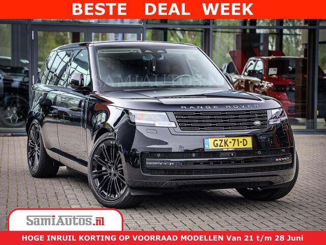 Land Rover RANGE ROVER P550e | NIGHT | GARANTIE TOT 14-03-2029 | HEAD-UP | ACHTERAS BESTURING | SOFT CLOSE | PHEV | 23 INCH VELGEN | PANORAMADAK | STUURVERWARMING | STOEL KOELING | Fabrieksgarantie tot 14-03-2029 - Geniet van gemoedsrust met uitgebreide dekking tot deze datum. 