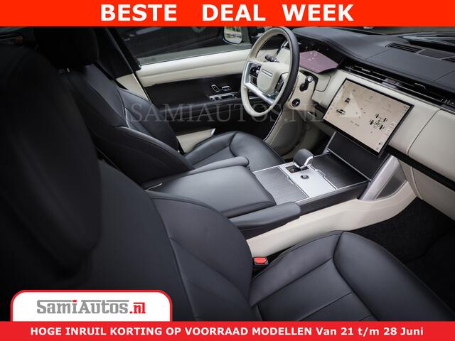 Land Rover RANGE ROVER P550e | NIGHT | GARANTIE TOT 14-03-2029 | HEAD-UP | ACHTERAS BESTURING | SOFT CLOSE | PHEV | 23 INCH VELGEN | PANORAMADAK | STUURVERWARMING | STOEL KOELING | Fabrieksgarantie tot 14-03-2029 - Geniet van gemoedsrust met uitgebreide dekking tot deze datum. 