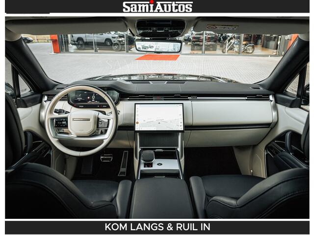 Land Rover RANGE ROVER P550e 551 PK GARANTIE TOT 14-03-2029 | ACHTERAS BESTURING | SOFT CLOSE | HEAD-UP | FACELIFT MODEL | 23 INCH VELGEN | PANORAMADAK | STUURVERWARMING | STOEL KOELING | Incl btw | Fabrieksgarantie tot 14-03-2029 - Geniet van gemoedsrust met uitgebreide dekking tot deze datum.