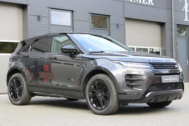 Land Rover RANGE ROVER EVOQUE 1.5 P270e PHEV AWD Dynamic SE 5 jaar fabrieksgarantie vanaf 2 sept/2025 tot 150.000 km Black Pack - Panoramadak - 20 inch Speciale kleur: Carpation Grey