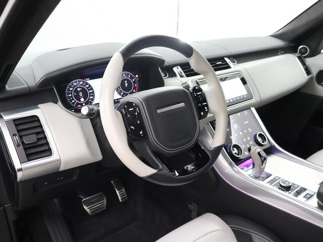 Land Rover RANGE ROVER SPORT 5.0 V8 SC SVR | Nieuwprijs ¤ 232.000,-- | Volledig dealer onderhouden | Meridian Sound | 360 Camera | Panoramadak | Standverwarming | Pixel-Laser-LED | HUD | Luchtvering | Adaptieve Cruise Control | Softclose |