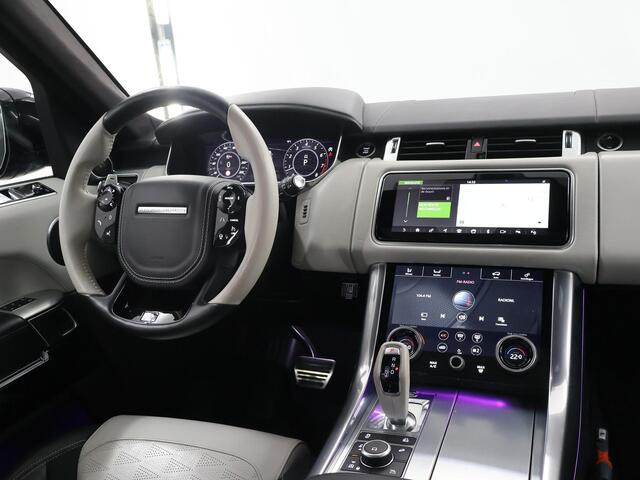 Land Rover RANGE ROVER SPORT 5.0 V8 SC SVR | Nieuwprijs ¤ 232.000,-- | Volledig dealer onderhouden | Meridian Sound | 360 Camera | Panoramadak | Standverwarming | Pixel-Laser-LED | HUD | Luchtvering | Adaptieve Cruise Control | Softclose |