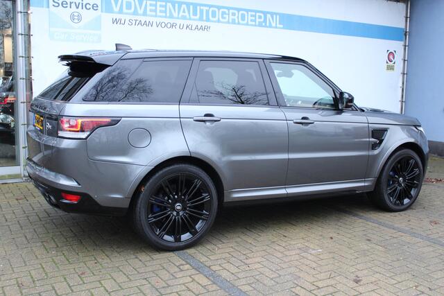 Land Rover RANGE ROVER SPORT 5.0 V8 Supercharged SVR | 551PK | Panorama dak | Carbon interieur | Luchtvering | Meridian Audio| F1 flippers | Elektr. trekhaak | Alcantara hemel zwart | Elektrisch verstelbare stoelen met memory | Schaalstoelen + verwarming en ventilatie | Uitlaat kleps